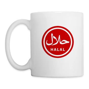 Halal - Tasse - Weiß - Links