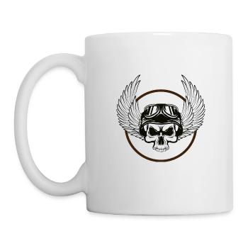 Rocker - Skull with wings - Art Design - Tasse - Weiß - Links