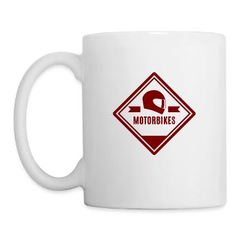 Motorsport helmet - racing racer motobikes - Mug - white - Left