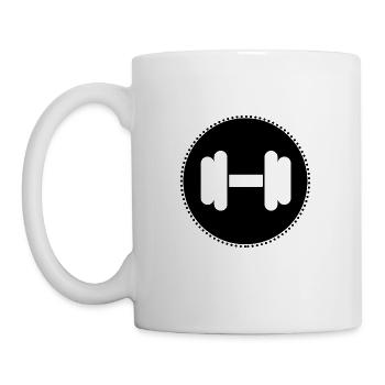 Bodybuilding Gewichtheben Fitness Workout - Tasse - Weiß - Links