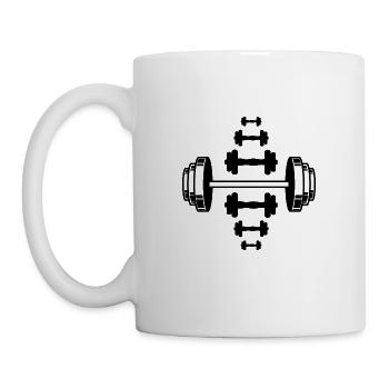 Bodybuilding - Gewichtheben Fitness Workout Gym - Tasse - Weiß - Links