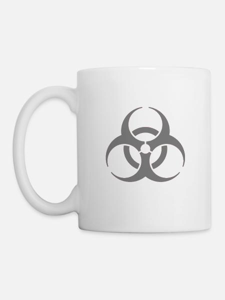 Biohazard-viruksen tauti orgaanisen symbolin merkki lahja - Muki - valkoinen