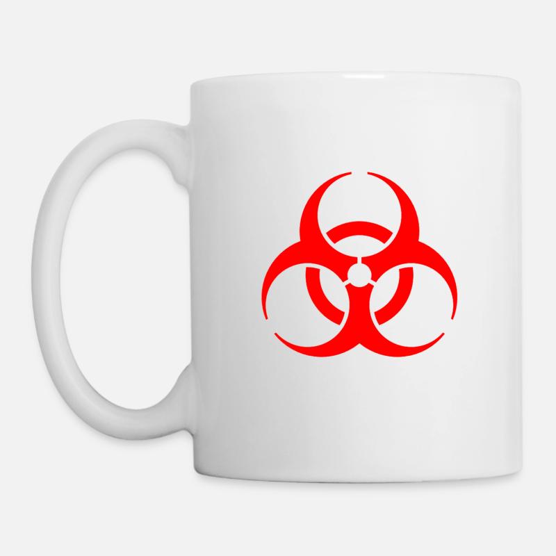 Biohazard Virus Seuche Bio Symbol Zeichen Geschenk - Tasse - Weiß