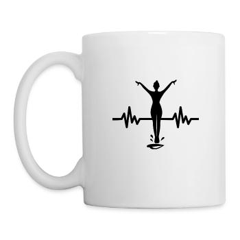 Herzschlag Turmspringer - Wassersport Athlet - Tasse - Weiß - Links