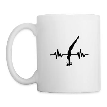 Heartbeat diver - water sports athlete - Mug - white - Left
