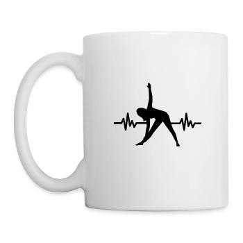 Heartbeat Gymnastics Meditation Gymnastics Yoga - Mug - white - Left