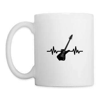 Herzschlag Gitarre - Rock n Roll Punk Band Metal - Tasse - Weiß - Links