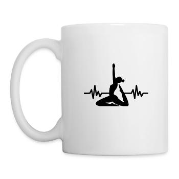 Heartbeat Gymnastics - Meditation Gymnastics Yoga - Mug - white - Left