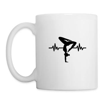 Heartbeat Gymnastics - Meditation Gymnastics Yoga - Mug - white - Left
