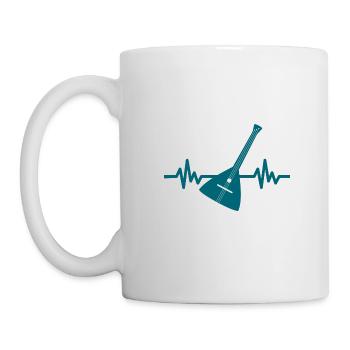 Herzschlag Gitarre - Rock 'n' Roll Punk Band Metal - Tasse - Weiß - Links