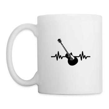 Herzschlag Gitarre - Rock n Roll Punk Band Metal - Tasse - Weiß - Links