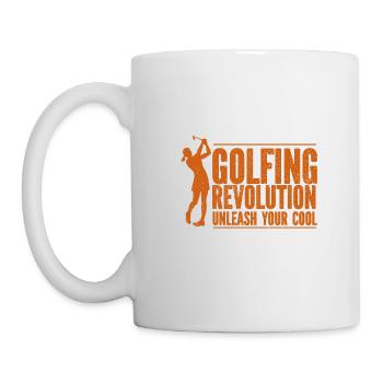 Golf - Golfclub Goldspieler Birdie Elite Luxus - Tasse - Weiß - Links
