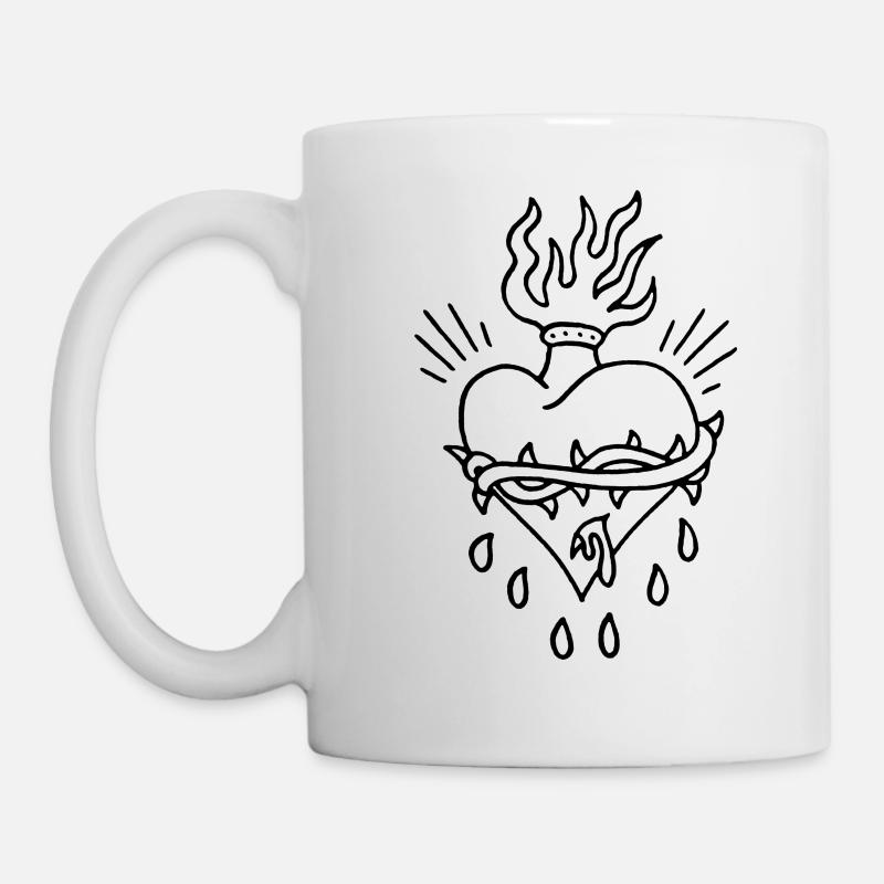 cœur - Mug blanc - blanc