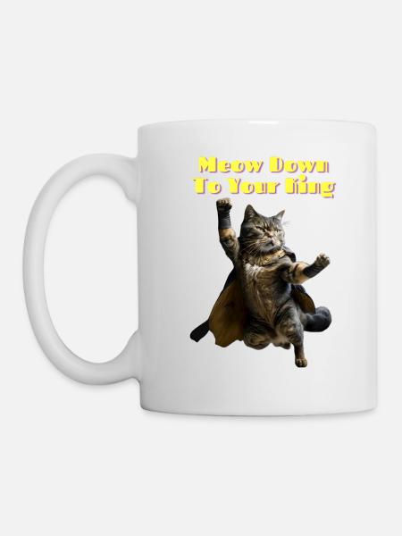 Meow Down To Your King III - Mug - white