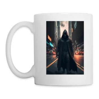 Faucheuse futuriste - Mug blanc - blanc - Gauche