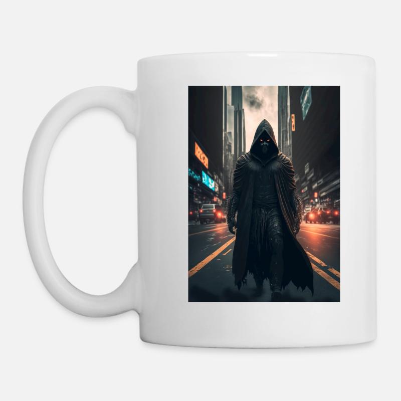 Futuristischer Sensenmann - Tasse - Weiß