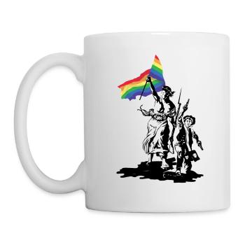 La liberté guidant les LGBT - Mug blanc - blanc - Gauche