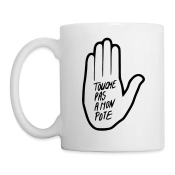 touche pas a mon pote - Mug blanc - blanc - Gauche