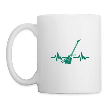 Herzschlag Gitarre - Rock 'n' Roll Punk Band Metal - Tasse - Weiß - Links
