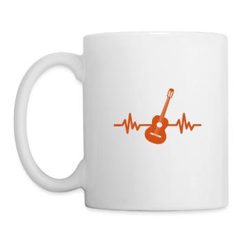 Herzschlag Gitarre - Rock 'n' Roll Punk Band Metal - Tasse - Weiß - Links