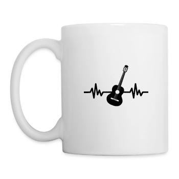 Herzschlag Gitarre - Rock n Roll Punk Band Metal - Tasse - Weiß - Links