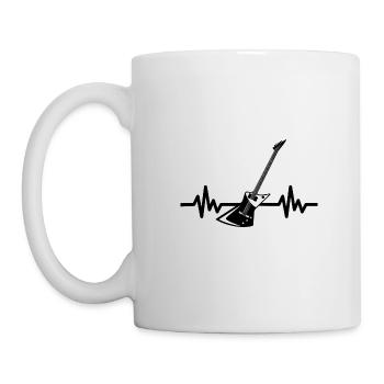 Herzschlag Gitarre - Rock n Roll Punk Band Metal - Tasse - Weiß - Links