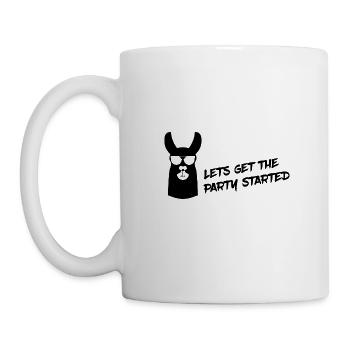 Lama - Lets Get The Party Started - Mug - white - Left