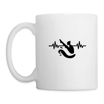 Heartbeat Swimmer - Diver Water Sports Athlete - Mug - white - Left