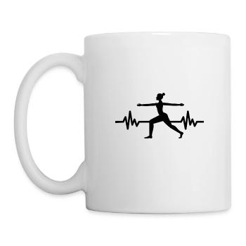 Heartbeat Gymnastics - Meditation Gymnastics Yoga - Mug - white - Left