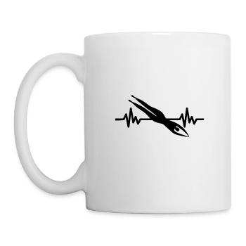 Heartbeat Swimmer - Diver Water Sports Athlete - Mug - white - Left