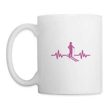 Heartbeat Ski Ski freestyle - Mug blanc - blanc - Gauche