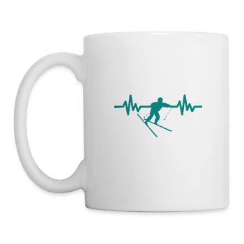 Heartbeat Ski Ski freestyle - Mug blanc - blanc - Gauche