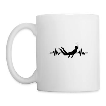 Heartbeat Swimmer - Diver Water Sports Athlete - Mug - white - Left
