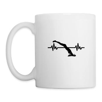 Heartbeat Swimmer - Diver Water Sports Athlete - Mug - white - Left