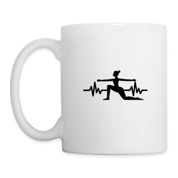 Heartbeat Gymnastics - Meditation Gymnastics Yoga - Mug - white - Left