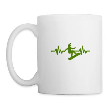Heartbeat Snowboard - Sports d’hiver Piste de neige - Mug blanc - blanc - Gauche