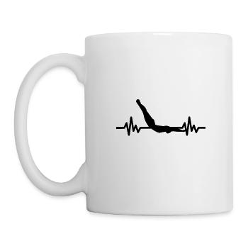 Heartbeat Swimmer - Diver Water Sports Athlete - Mug - white - Left