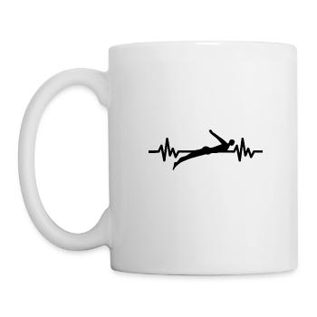 Heartbeat Swimmer - Diver Water Sports Athlete - Mug - white - Left