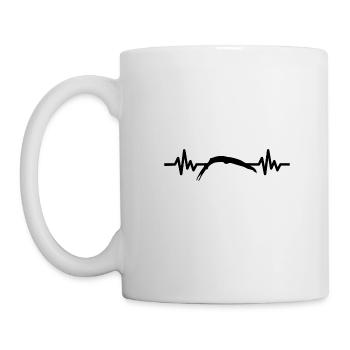 Heartbeat Swimmer - Diver Water Sports Athlete - Mug - white - Left