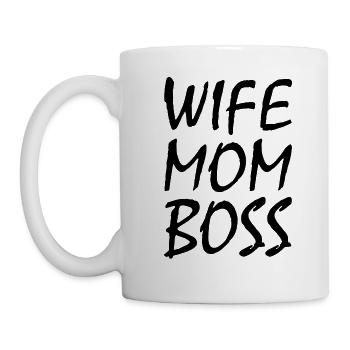 Wife mom boss - Mug blanc - blanc - Gauche