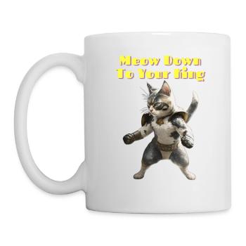 Meow Down To Your King - Mug - white - Left