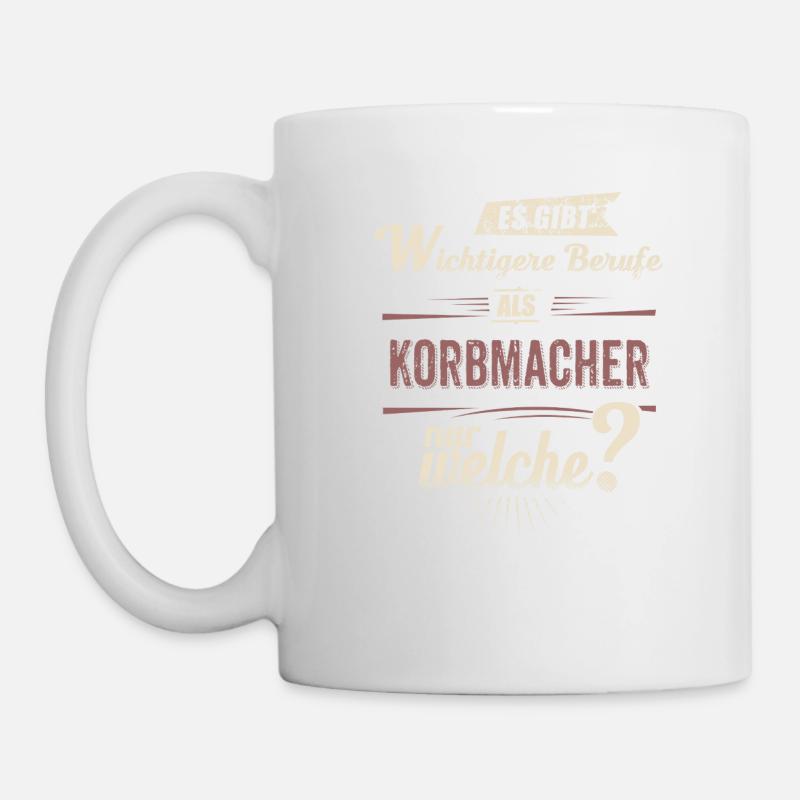 Wichtigere Berufe als - Korbmacher - rot retro - - Mug - white