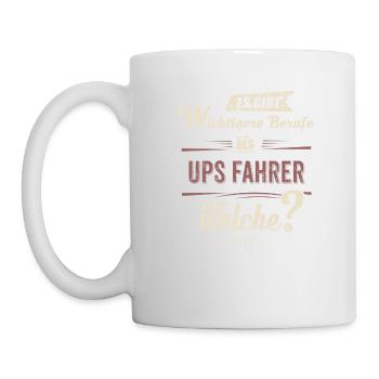 Wichtigere Berufe als - UPS Fahrer - rot retro - - Mug blanc - blanc - Gauche