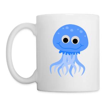 Qualle - Tasse - Weiß - Links