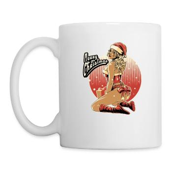 Xmas-pin-up-final-file - Rahmenlos design gift - Mug blanc - blanc - Gauche