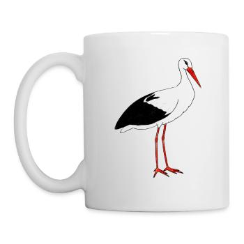 Storch - Tasse - Weiß - Links