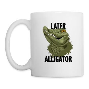 Krokodil - Tasse - Weiß - Links