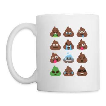 Family 💩 poop emoji - Mug - white - Left