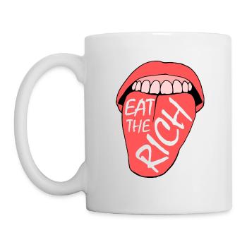Eat the rich - Tasse - Weiß - Links