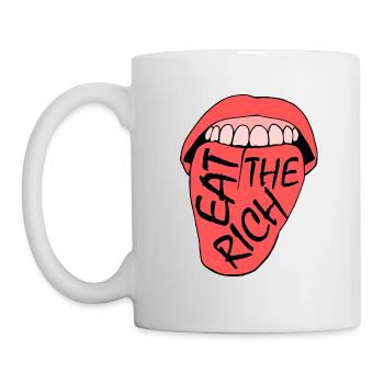 Eat the rich - Mug blanc - blanc - Gauche